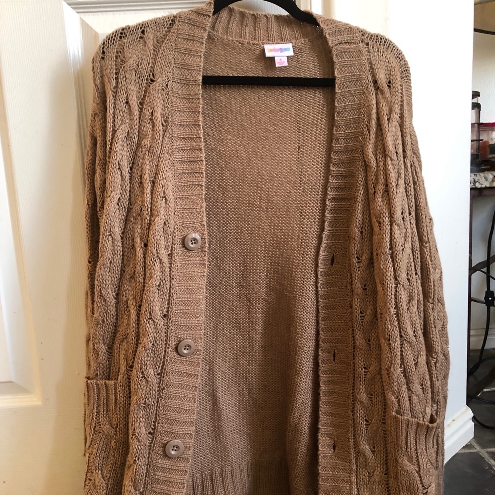 Soft, camel brown, LuLaRoe Lucille cardigan